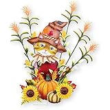 Autumn Scarecrow Cat Garden Stake