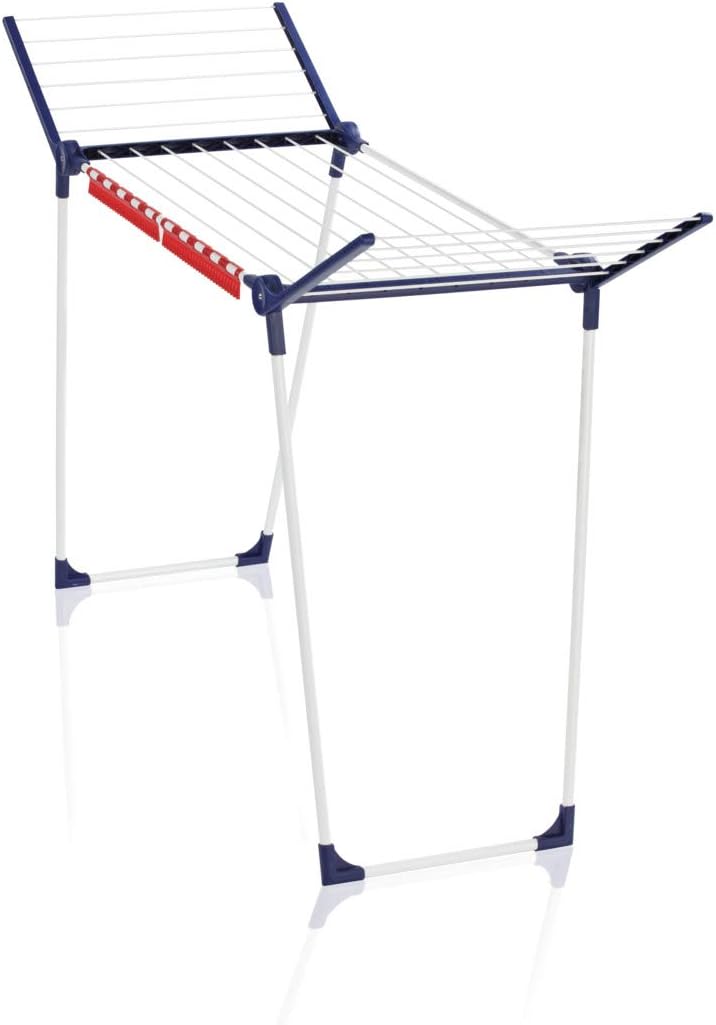 Leifheit Standtrockner Pegasus 150 Solid Slim, standfester Wäscheständer mit Flügeln auch für lange Kleidungsstücke, besonders schmaler Flügelwäschetrockner passt auch durch enge Türen