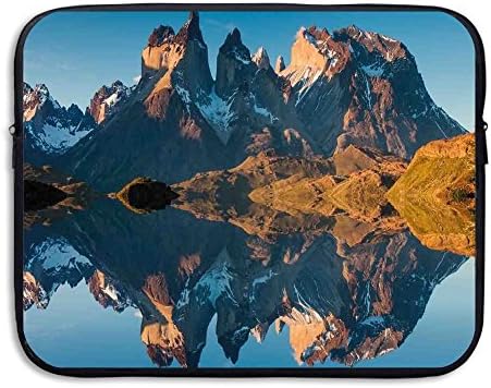 QIYYQI Majestic Rocky Mountains With Reflections On The Lake Creek Idyllic Landscape Man Unique Laptop Bag Shoulder Messenger Bag Shockproof Spill-Resistant Waterproof 15 Inch Gifts