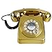 Wild Wood 746 Retro Design Phone, Metallic Brass
