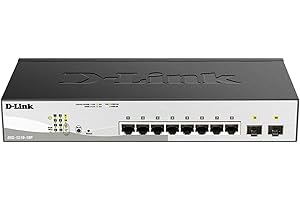 D-Link 10-Port Gigabit Smart Managed PoE+ Switch | 8 PoE+ Ports (65W) + 2 SFP Ports | L2+ | VLANs | Web Managed | Surveillanc