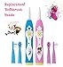 OJV Kids Electric Toothbrush Kids Tooth Brush Sonic Music Child Electric Toothbrush Waterproof Rechargeable Children Toothbrush for Kids Ages 3+