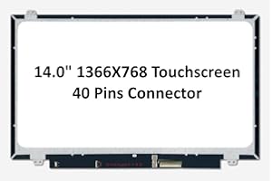FULLCOM TECH Generic New 14.0" HD On-Cell Touchscreen 40Pins Laptop LED LCD Touch Screen Replacement Compatible with B140XTK01.0 HW1A
