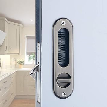 Zhfc Home Kuche Bad Schiebetur Hardware Schloss Zink Legierung Konstruktion Stille Mechanical Lock Sicherheit Massivholz Turgriff Sets Bronze Amazon De Kuche Haushalt