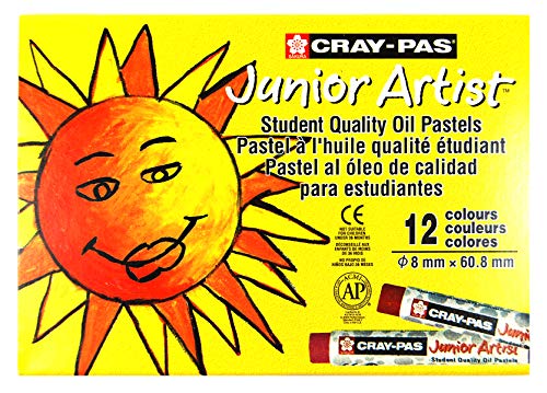 Sakura SAKXEP12 XEP12 12-Piece Cray-Pas Junior Artist Assorted Color Oil Pastel Set, Multicolor