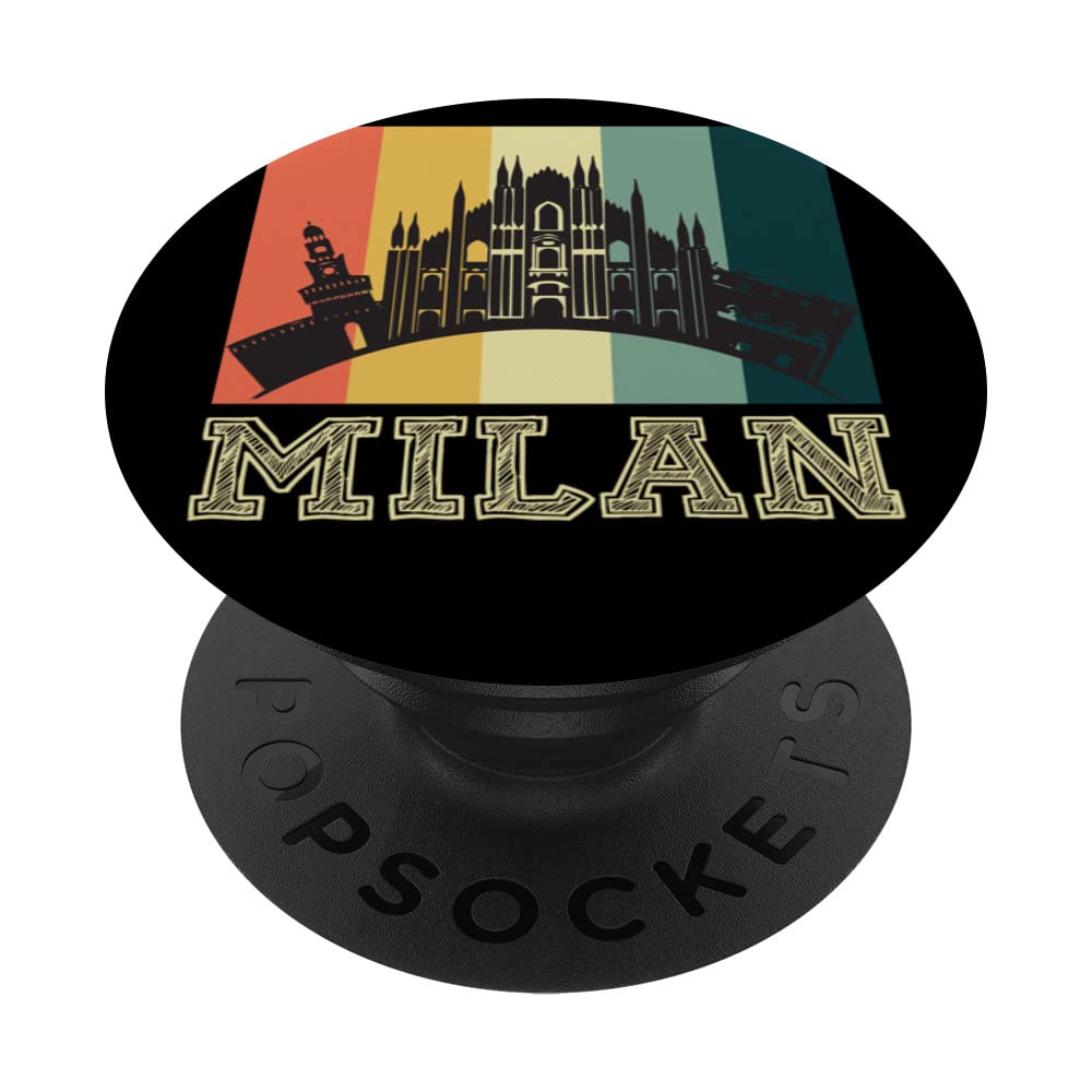 Dom de Milan from Italy in Milan in Retro Skyline PopSockets Swappable PopGrip