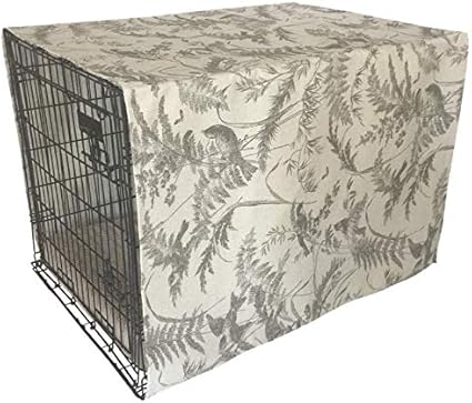 Amazon Com The Uppity Puppy Dog Crate Cover Bird Toile Fossil