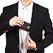 Front Pocket Wallets for Men Slim RFID Bifold Minimalist Money Clip Card Case -Made From Full Grain Leather Pabin(Charcoal Black)