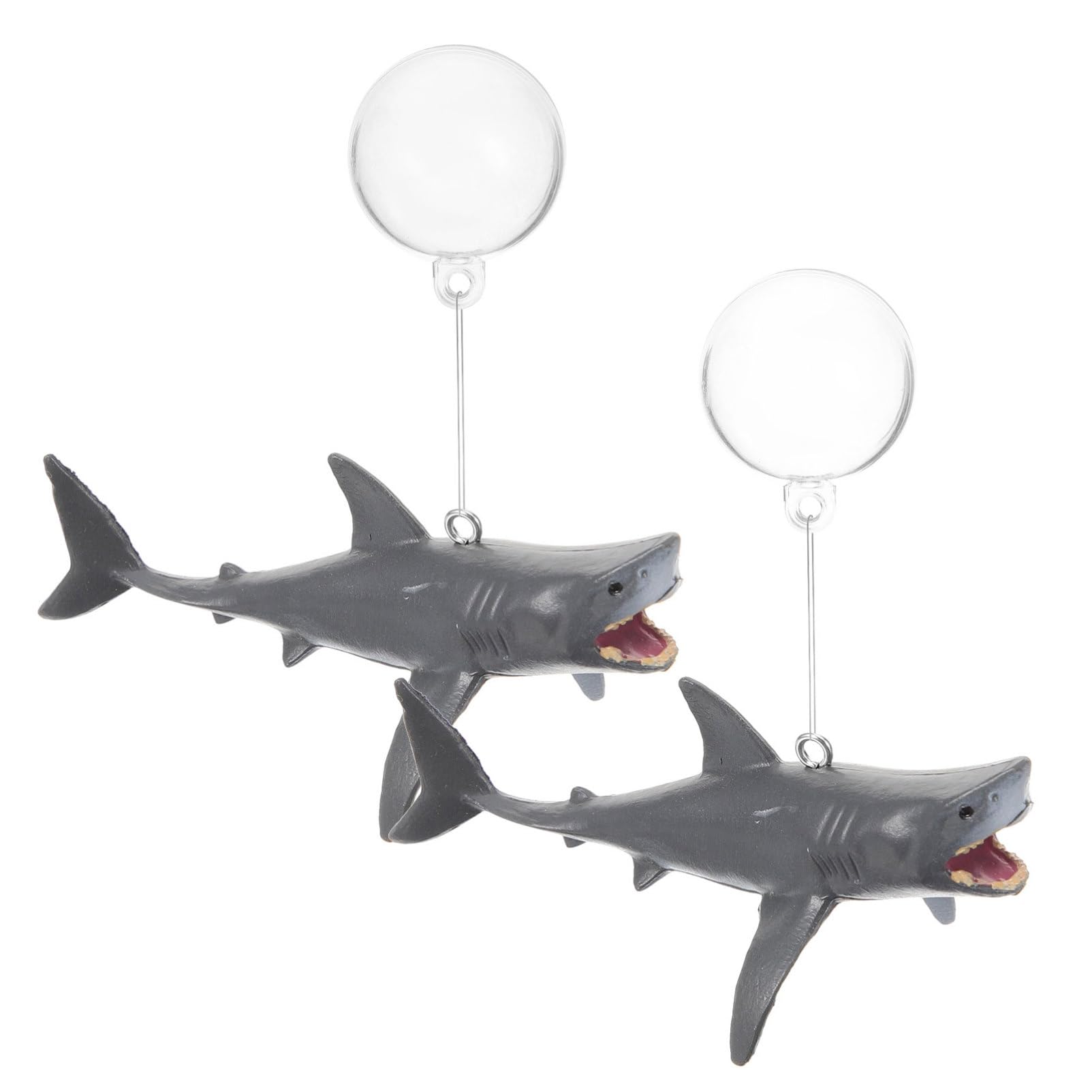 Yardwe Floating Shark Aquarium Decoration 2Pcs Adjustable Hanging Fish Tank Ornament Marine Animal Floating Prop for Aquarium Decor