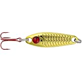 Northland Tackle Tungsten Buck-Shot Rattle Spoon, Fast-Sinking Ice Fishing Spoon with Loud Brass Rattle, 12 Colors, ⅛ Oz, &frac14; Oz, ⅜ Oz Lure Sizes