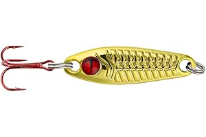 Northland Tackle Tungsten Buck-Shot Rattle Spoon, Fast-Sinking Ice Fishing Spoon with Loud Brass Rattle, 12 Colors, ⅛ Oz, ¼ Oz, ⅜ Oz Lure Sizes