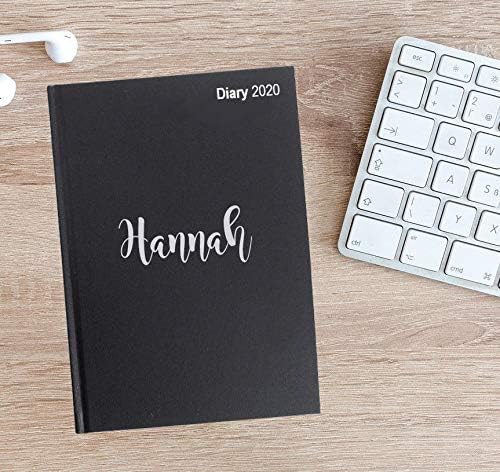 Black Personalised Week to View 2020 Diary: Amazon Customisation