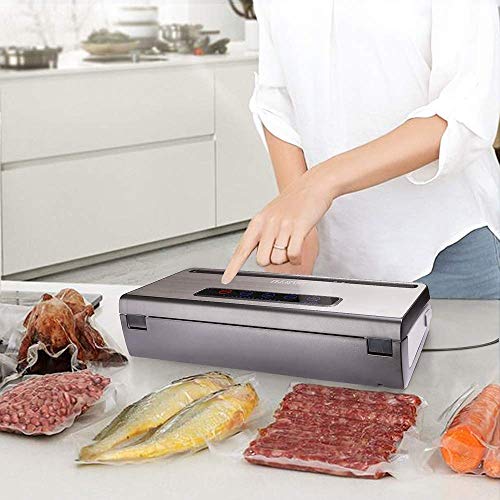 PARTU 2-in-1 Vacuum Sealer Machine Automatic Food Sealing & Vacuum for Dry/Wet Food Savers w/ 11" x 118" Sealer Bag , 2 External Suction Pipe for Fresh-keeping Tank and Clothes Storage