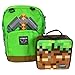 JINX Minecraft Pickaxe Adventure Backpack & Dirt Block Lunch Bag Set
