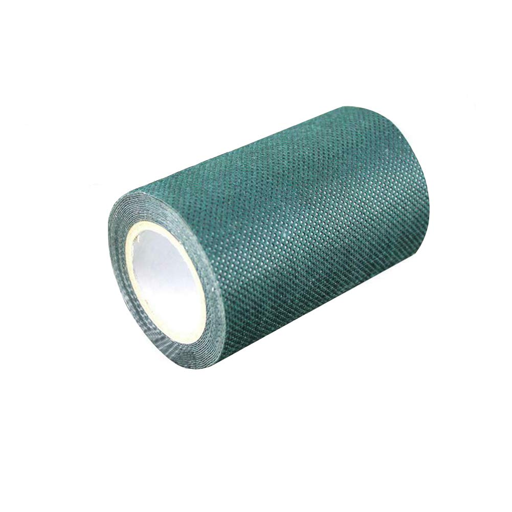 BE-TOOL Aritificial Grass, 1pcs Green Artificial Grass Turf Tape Self Adhesive Synthetic for Jointing Fixing Green Lawn Mat Rug, Fake Grass(15cm*5m)