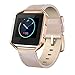 SWEES Leather Bands Compatible with Fitbit Blaze Smart Watch, Genuine Leather Replacement Band with Metal Frame Small & Large for Women Men, Champagne Gold, Rose Gold, Black, Brown, White, Grey, Beige