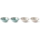 DOWAN Small Bowls, 12 oz Ceramic Soup and Cereal Bowls, Decorative Bowls | Cute small bowls for home decor, green and white ice cream bowls, for dessert, rice, dipping, sauce, candy and snacks