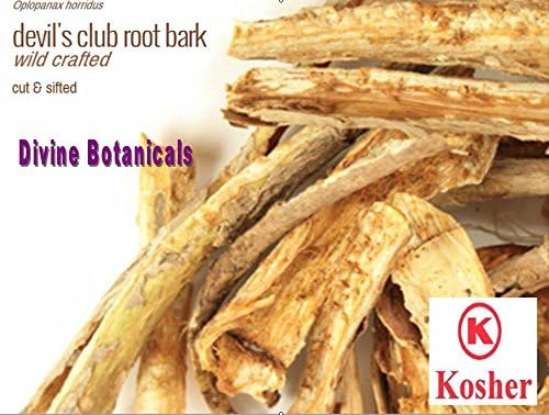 DIVINE BOTANICALS devil's club root bark wild crafted cut & sifted (4 oz)