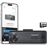 THINKWARE Q200 2K 1440P QHD Dash Cam for Cars, WiFi, WDR, Speed Red Light Cam Alerts, ADAS, 256GB Max, Parking Monitor, Super Night Vision (Free 32GB, 12V Cigar, Hardwiring Cable) (1CH Front)