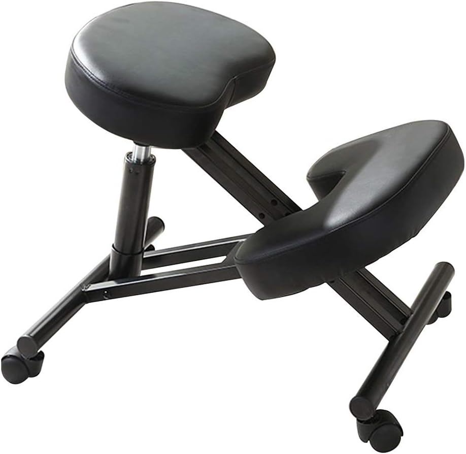 Kneeling Chairs Kneeling Stool Lifting Adult Waist Chair Ergonomic Office Anti-Humpback Chair (Color : Black, Size : 507062cm)