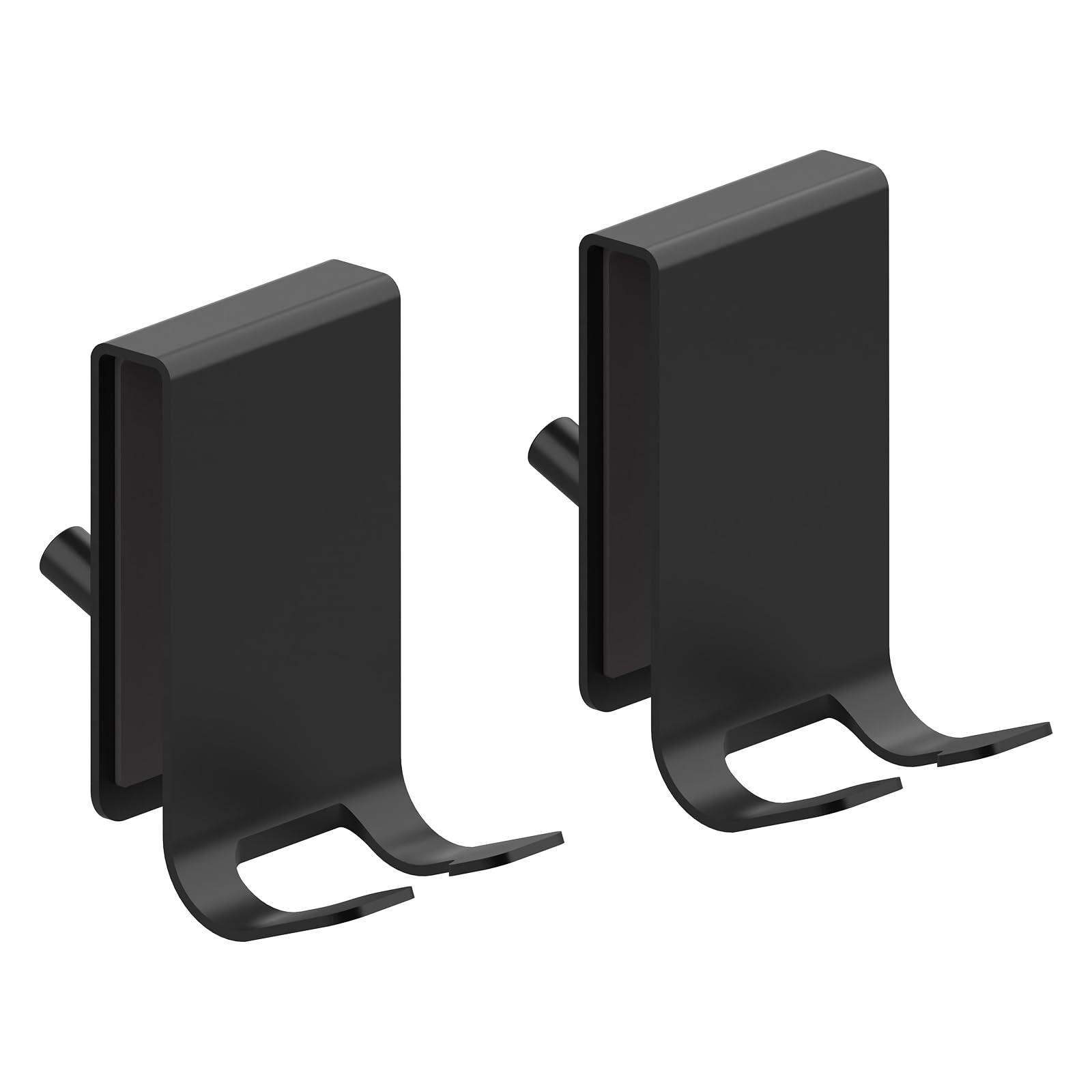 Linkidea 2 Pack Over Shower Door Towel Hook, Double Side Bathroom Towel Hooks with Non-Slip Sponge Pad, Bath Hook for Frameless Glass Doors, Black