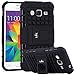 LK Hybrid Dual Layer Armor Defender Protective Case with Kickstand for Samsung Galaxy Core Prime - Black