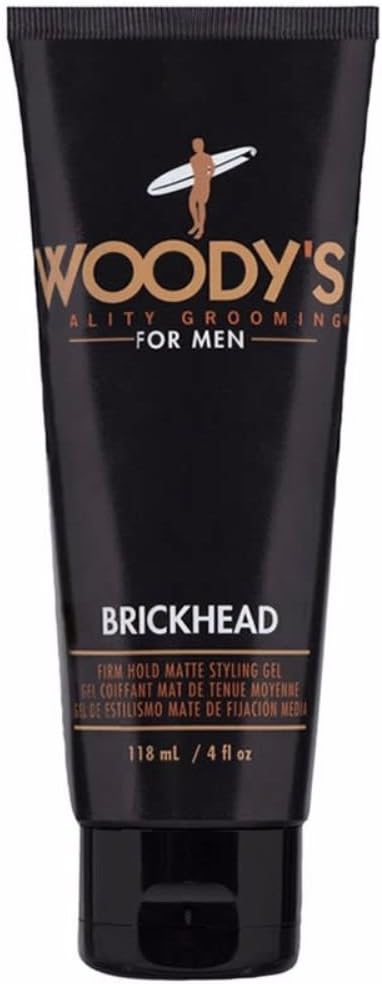 Woodys Brickhead Firm Hold Matte Styling Gel Gel Men 4 oz