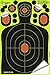 Splatterburst Targets - 12 x18 inch - Stick & Splatter Adhesive Silhouette Shooting Target - Shots Burst Bright Fluorescent Yellow Upon Impact - Gun - Rifle - Pistol - Airsoft - Air Rifle (50 Pack)