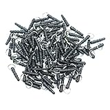 WEFOO 100PCS DIY Dust Proof Headphone Plug with Hole and Ring for iPad/iPhone/HTC/Samsung, Black