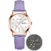 BESTKANG Women's Casual Wrist Watch, Leather Band Analog Quartz Ladies Dress Watch with Calendar Date, Classic Gifts for Her