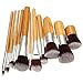 Xubox Makeup Brush Set, 11 Pieces Makeup Brushes Set Professional Bamboo Handle Premium Synthetic Kabuki Foundation Blending Blush Concealer Eye Face Liquid Powder Cream Cosmetics Brushes Kit with Bag