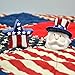 Red White Blue Patriotic Star and Uncle Sam Ceramic Salt and Pepper Shaker Set