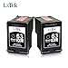 LxTek Remanufactured Ink Cartridge Replacement for HP 63 63XL (2 Black) for HP Envy 4520 4516, Officejet 3830 3833 4650, DeskJet 1112 2132 3632 - Shows Accurate Ink Level, High Yield