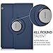 kwmobile Rotating Case Compatible with Huawei MediaPad T3 10 - Case PU Leather Tablet Cover with Stand - Dark Blue
