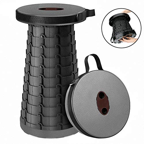 Allnice Folding Stool Retractable Travel Chair Sturdy Portable Collapsible Stools Outdoor Folding Stool for Adults Kids Fishing BBQ Outdoors Indoors Kitchen, Holds Up 286 Lbs