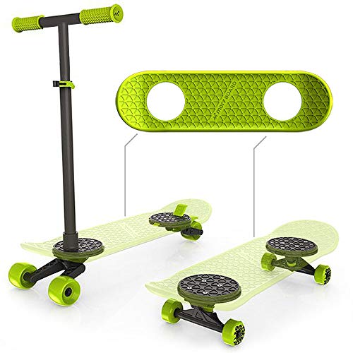 MorfBoard Skate & Scoot Combo Set, Chartreuse/Black Color (Best Skateboard Park In The World)