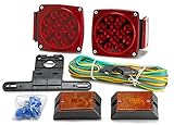 12V LED Submersible Trailer Light Kit - Ideal For Towing Applications Up to 80