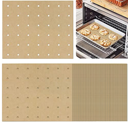 120 Pieces Unbleached Air Fryer Parchment Paper Liners 9x11 Nonstick