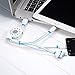 (2 Pack)Multi Charger,ANSOTT(3.3ft)Retracrable 4 in 1 Multifunctional USB Cable Adapter Connector with Type C/Micro USB/8 Pin Lighting/30 Pin for iPad,iPhone 7 Plus,Andriod,and More(Blue+White)
