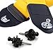 Creanoso Guitar Strap Locks and Buttons Black (2 Pack) - Schaller-Style Security - for Electric Acoustic Guitar Replacement