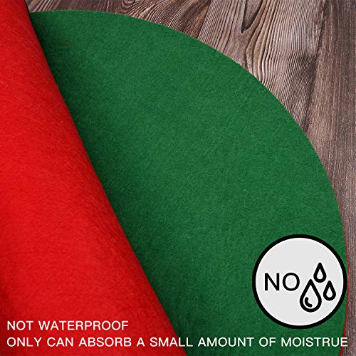 YEAHOME Reversible Christmas Tree Stand Mat for Floor Protection, 30 inches Waterproof Christmas Tree Mat Accessory The Thickest Tree mat Red and Green - Thumbnail 4