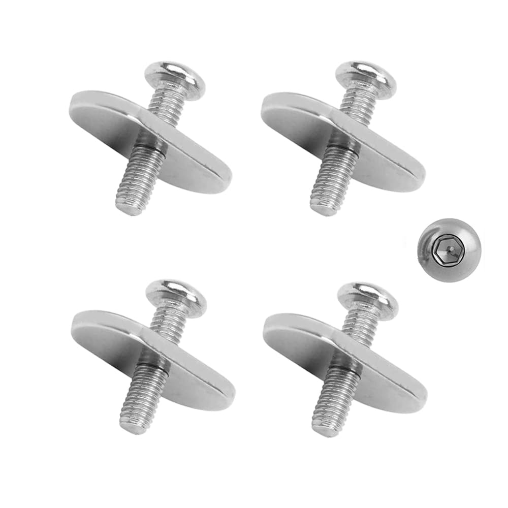 4Pack Stainless Steel Kayak Rail Track Mount Tie Down Eyelet Rail Mounting Accessories for Kayak Canoe Boat Camp