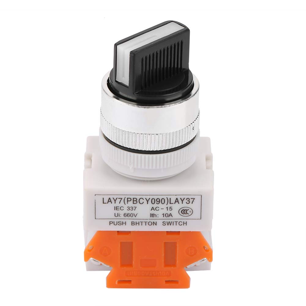 2 Position Maintained Rotary Switch, Self-Locking Rotary Switch 2 Position Selector Rotary Switch Short Handle