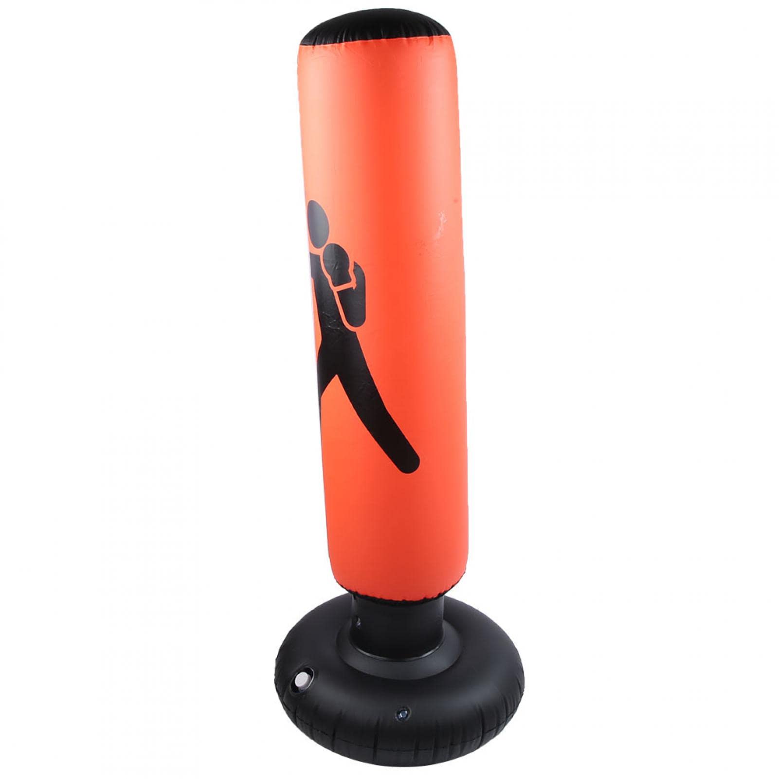 Inflatable Punching Bag, Standing Boxing Bag, PVC 160cm Fitness Hit Inflatable Sandbag, Kids Inflatable Column Tumbler Punching Bag(Orange)