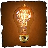 60 Watt - Vintage Antique Light Bulb - Victorian Style - 4 Loop Hand-Wound Tungsten Filament - Clear