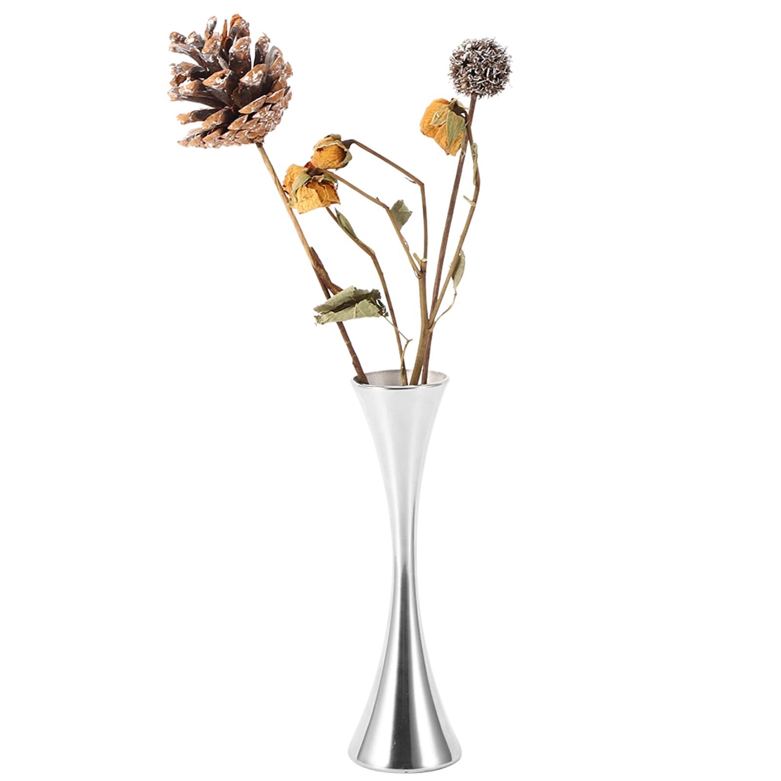 Agatige Bud Vase,Stainless Steel Mini Silver Vase Single Rose Flower Stem Vases for Living Room Office Centerpieces Wedding Decor
