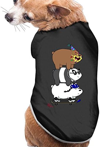 AWENGESS Cute Cear Cartoon Dog Clothes Design Softness Dog Medium Black