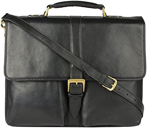 Hidesign Aberdeen Double Gusset Briefcase - Messenger Bag - For Men - With Removable Laptop Section - Laptop Bag - Shoulder Bag - Travel Bag - Casual Bag - Business Bag - For Work