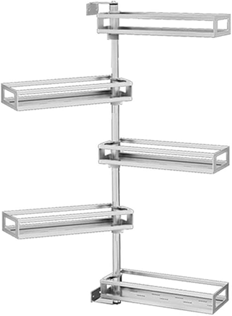 Edelstahl Kuchen Eckregal An Der Wand Befestigtes Drehbares Gewurz Regal Wand Lagerung Jinrong Grosse Five Layer Rotary Punching Amazon De Kuche Haushalt
