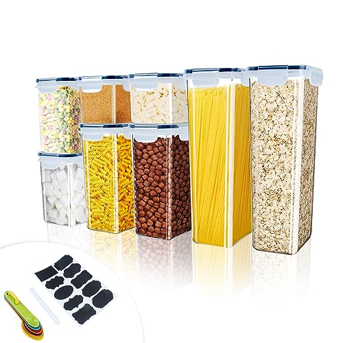 KIROGILY Contenedores de Alimentos Premium, sin BPA, Seguros y Duraderos, Apilables, juego de 8 Recipientes Herméticos para Almacenar, Adecuados para Cocina, Refrigerador, Gabinete